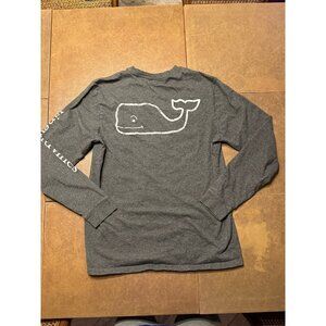 VINEYARD VINES Men’s Medium Long Sleeve Heather Vintage Whale Pocket Tee